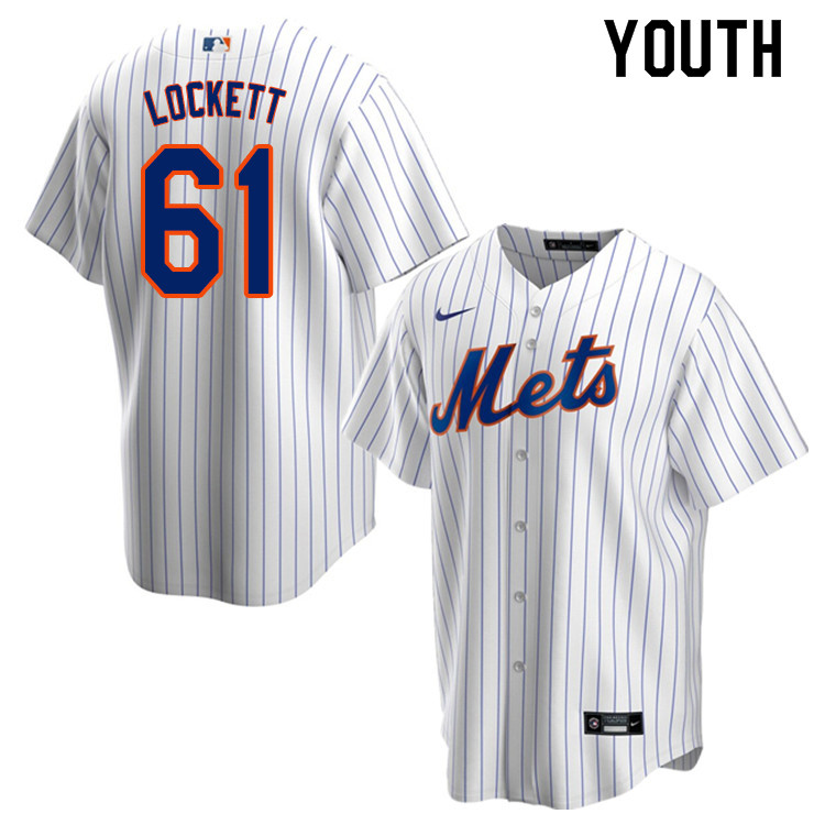 Nike Youth #61 Walker Lockett New York Mets Baseball Jerseys Sale-White